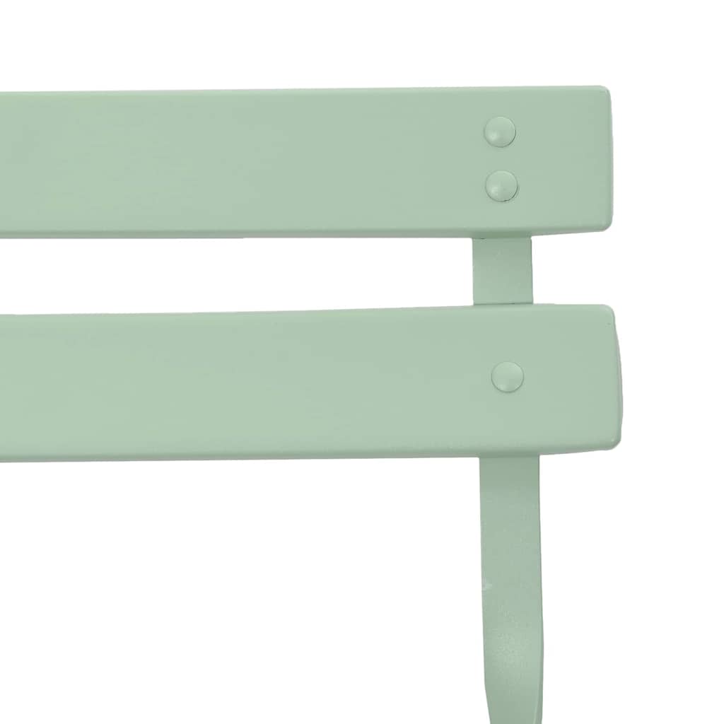 Garden Folding Chair Folding 2 pcs Green 42 x 46 x 82cm Steel