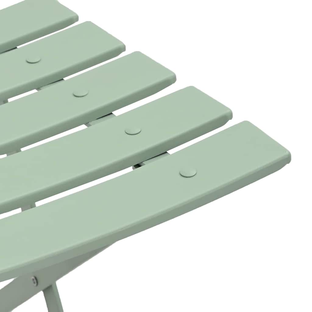 Garden Folding Chair Folding 2 pcs Green 42 x 46 x 82cm Steel