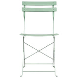 Garden Folding Chair Folding 2 pcs Green 42 x 46 x 82cm Steel