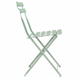 Garden Folding Chair Folding 2 pcs Green 42 x 46 x 82cm Steel