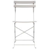 Garden Folding Chair Folding 2 pcs Beige 42 x 46 x 82cm Steel