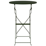 Bistro Table Folding Dark green Ø50x71 cm Powder-coated Steel
