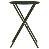 Bistro Table Folding Dark green Ø50x71 cm Powder-coated Steel