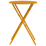 Bistro Table Folding Mustard Ø50x71 cm Powder-coated Steel