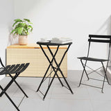 Bistro Table Folding Anthracite Ø50x71 cm Powder-coated Steel