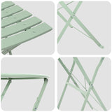 Folding Bistro Set 3 pcs Light mint Steel