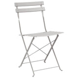 Folding Bistro Set 3 pcs Beige Steel