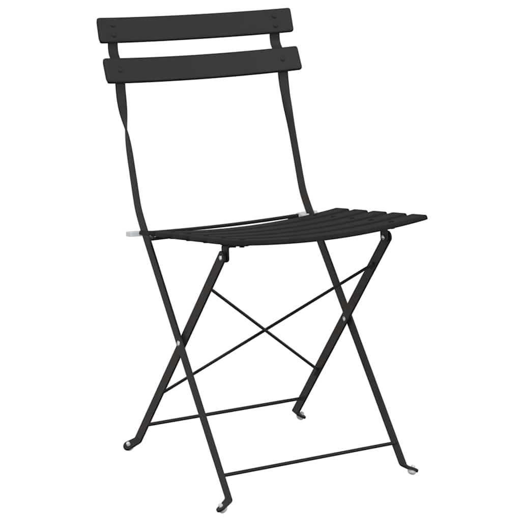 Folding Bistro Set 3 pcs Anthracite Steel