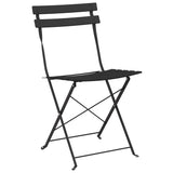 Folding Bistro Set 3 pcs Anthracite Steel