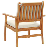 Garden Chair with Cushion 2 pcs Brown Solid Acacia wood