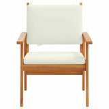 Garden Chair with Cushion 2 pcs Brown Solid Acacia wood