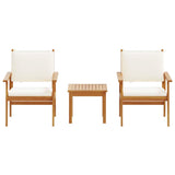 Garden Sofa Set 3 pcs Brown 45 x 45 x 38cm Solid Acacia wood
