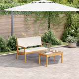 Garden Bench with Cushion Brown Solid Acacia wood