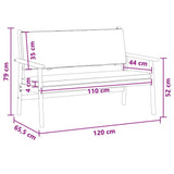 Garden Bench with Cushion Brown Solid Acacia wood