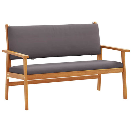 Garden Bench with Cushion Brown Solid Acacia wood