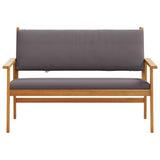 Garden Bench with Cushion Brown Solid Acacia wood