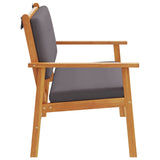 Garden Bench with Cushion Brown Solid Acacia wood