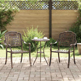 Garden Chair 2 pcs Bronze 55 x 56.5 x 91cm Aluminium
