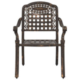 Garden Chair 2 pcs Bronze 55 x 56.5 x 91cm Aluminium