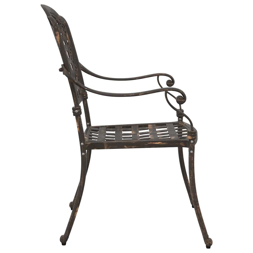 Garden Chair 2 pcs Bronze 55 x 56.5 x 91cm Aluminium