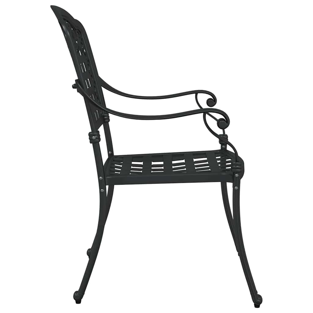 Garden Chair 2 pcs Black 55 x 56.5 x 91cm Aluminium