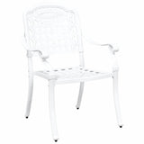 Garden Chair 2 pcs White 55 x 56.5 x 91cm Aluminium