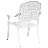 Garden Chair 2 pcs White 55 x 56.5 x 91cm Aluminium