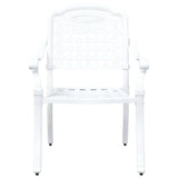 Garden Chair 2 pcs White 55 x 56.5 x 91cm Aluminium