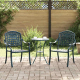 Garden Chair 2 pcs Green 55 x 56.5 x 91cm Aluminium