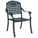 Garden Chair 2 pcs Green 55 x 56.5 x 91cm Aluminium