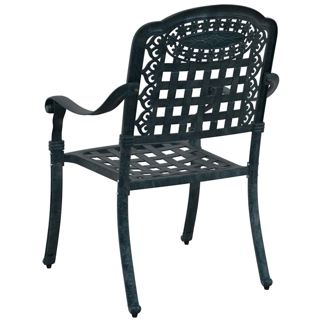 Garden Chair 2 pcs Green 55 x 56.5 x 91cm Aluminium