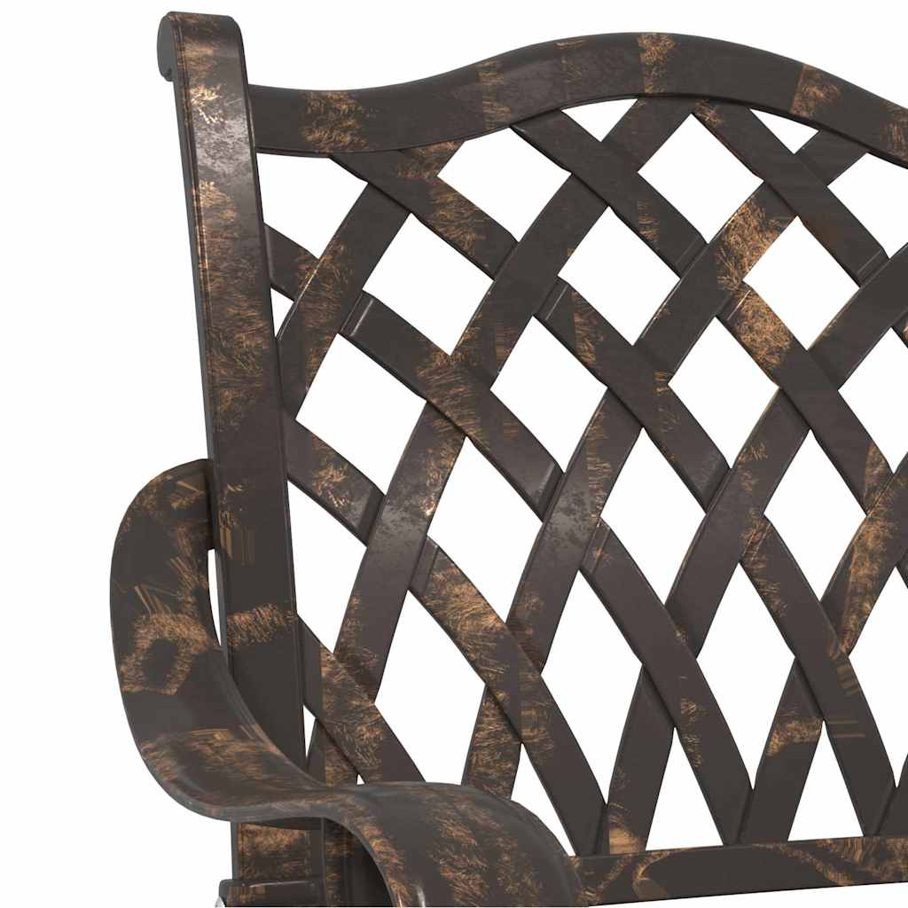 Garden Chair 2 pcs Bronze 55 x 56.5 x 91cm Aluminium