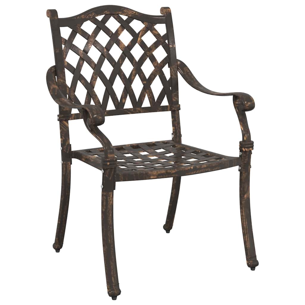 Garden Chair 2 pcs Bronze 55 x 56.5 x 91cm Aluminium