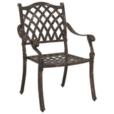 Garden Chair 2 pcs Bronze 55 x 56.5 x 91cm Aluminium