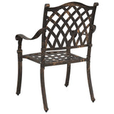 Garden Chair 2 pcs Bronze 55 x 56.5 x 91cm Aluminium