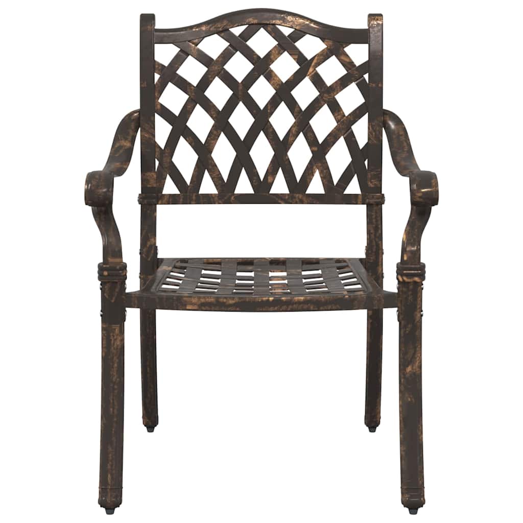 Garden Chair 2 pcs Bronze 55 x 56.5 x 91cm Aluminium