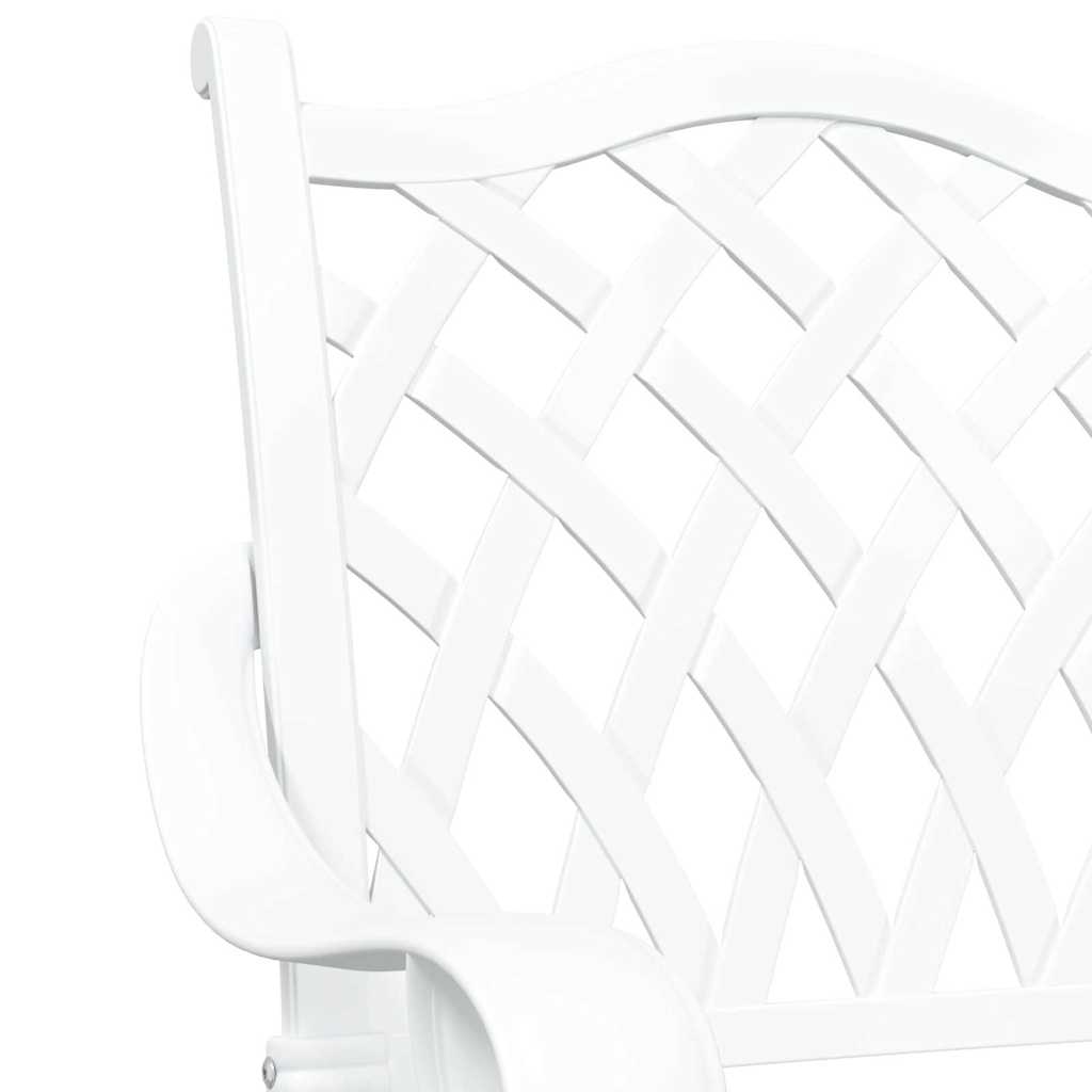 Garden Chair 2 pcs White 56 x 55 x 92.5cm Aluminium