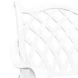 Garden Chair 2 pcs White 56 x 55 x 92.5cm Aluminium