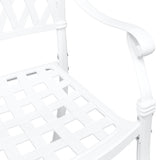 Garden Chair 2 pcs White 56 x 55 x 92.5cm Aluminium