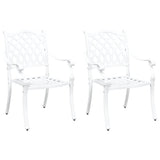Garden Chair 2 pcs White 56 x 55 x 92.5cm Aluminium