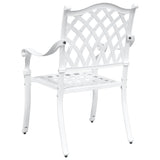 Garden Chair 2 pcs White 56 x 55 x 92.5cm Aluminium