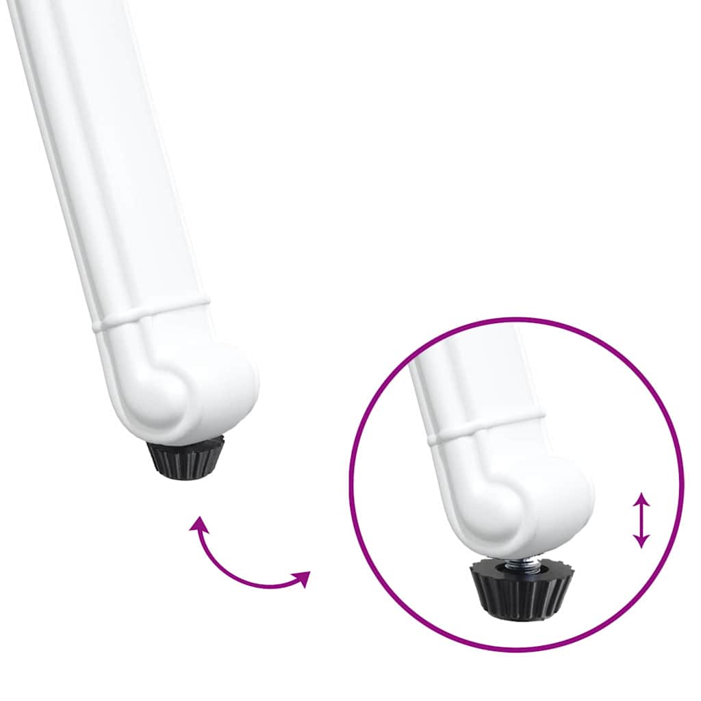 Garden Chair 2 pcs White 56 x 55 x 92.5cm Aluminium