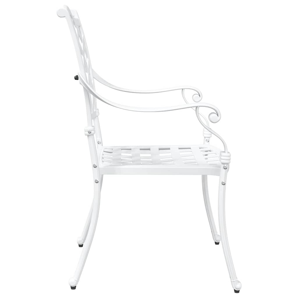 Garden Chair 2 pcs White 56 x 55 x 92.5cm Aluminium