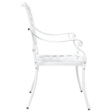 Garden Chair 2 pcs White 56 x 55 x 92.5cm Aluminium