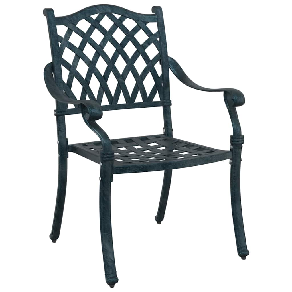 Garden Chair 2 pcs Green 55 x 56.5 x 91cm Aluminium