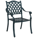 Garden Chair 2 pcs Green 55 x 56.5 x 91cm Aluminium