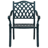 Garden Chair 2 pcs Green 55 x 56.5 x 91cm Aluminium
