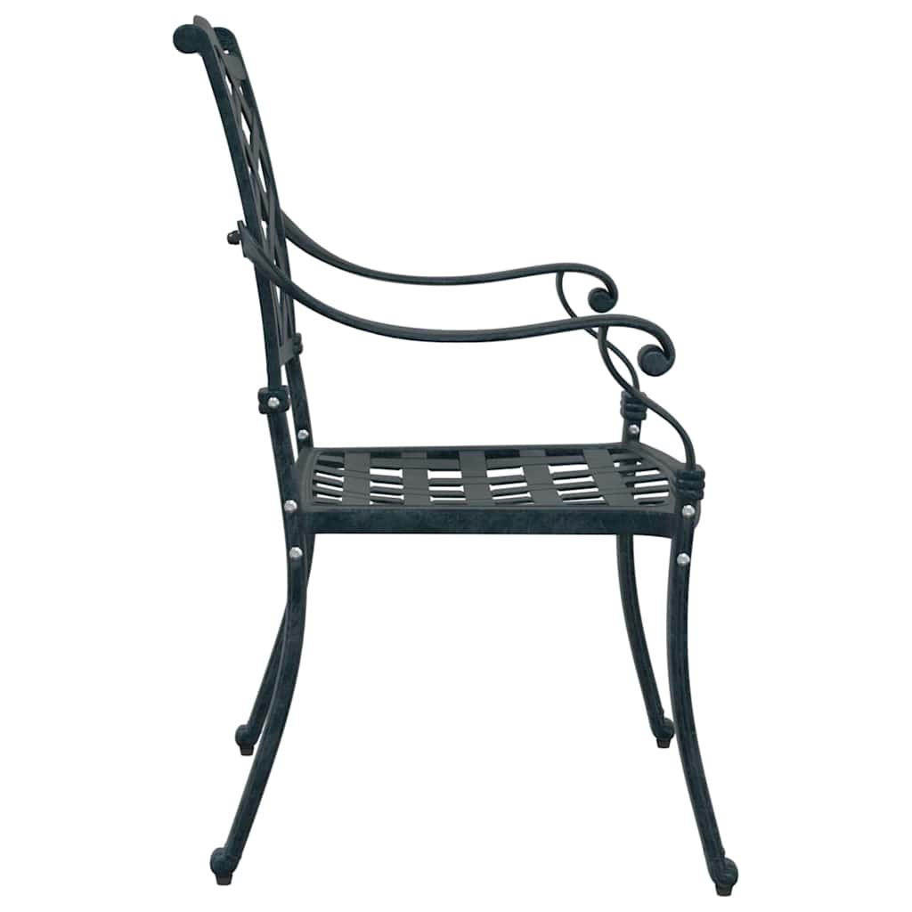 Garden Chair 2 pcs Green 55 x 56.5 x 91cm Aluminium