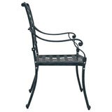 Garden Chair 2 pcs Green 55 x 56.5 x 91cm Aluminium