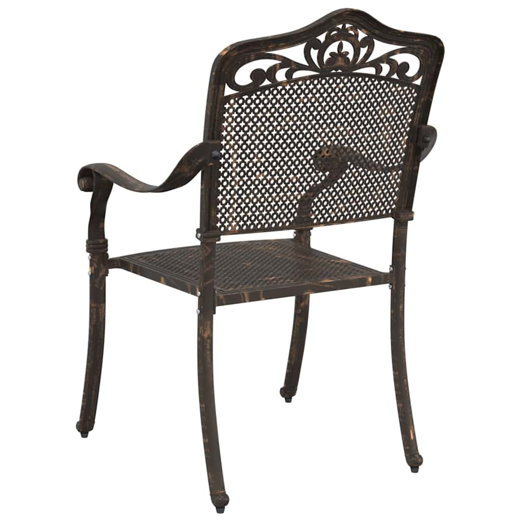 Garden Chair 2 pcs Bronze 55 x 56.5 x 91cm Aluminium